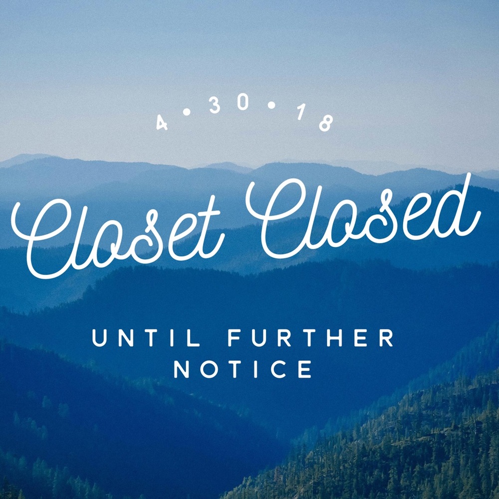 Closet closing May 1, 2018